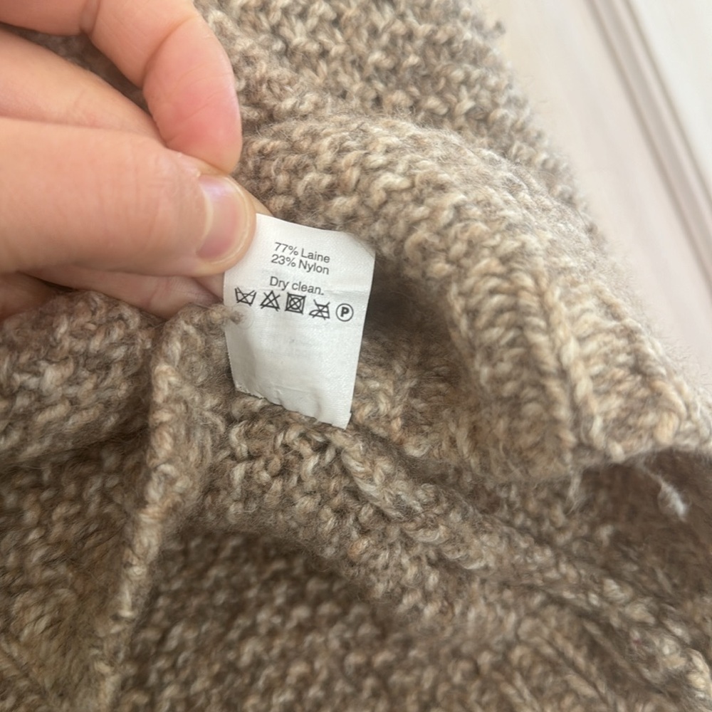 Wool Sezane x Madewell Sweater Jumper small Oatmeal Color - Picture 3 of 6